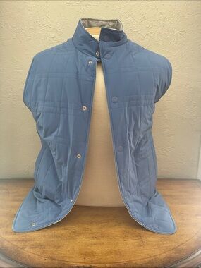 Peter Millar Men's Quilted Sky Blue Vest